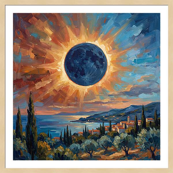 Solar Eclipse Over Mediterranean