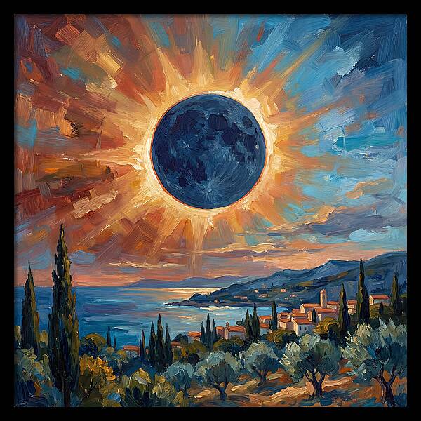 Solar Eclipse Over Mediterranean