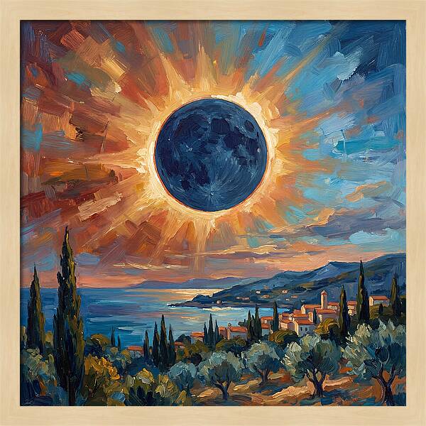 Solar Eclipse Over Mediterranean