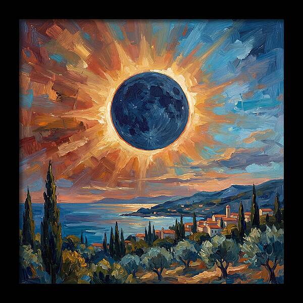 Solar Eclipse Over Mediterranean
