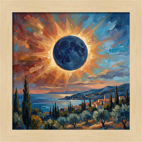 Solar Eclipse Over Mediterranean