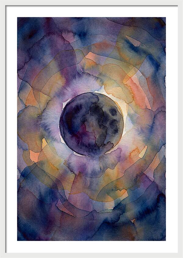 Solar Eclipse Watercolor