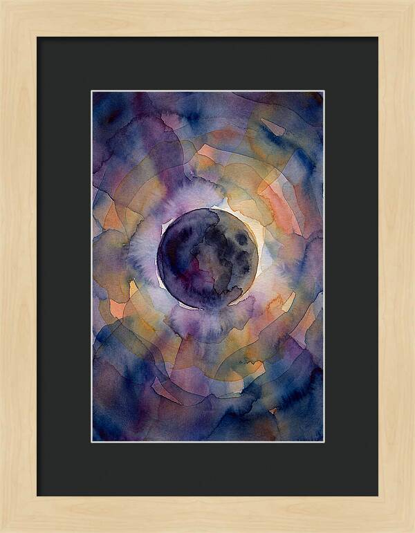 Solar Eclipse Watercolor