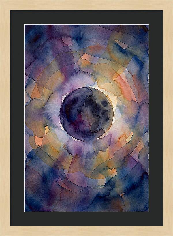 Solar Eclipse Watercolor