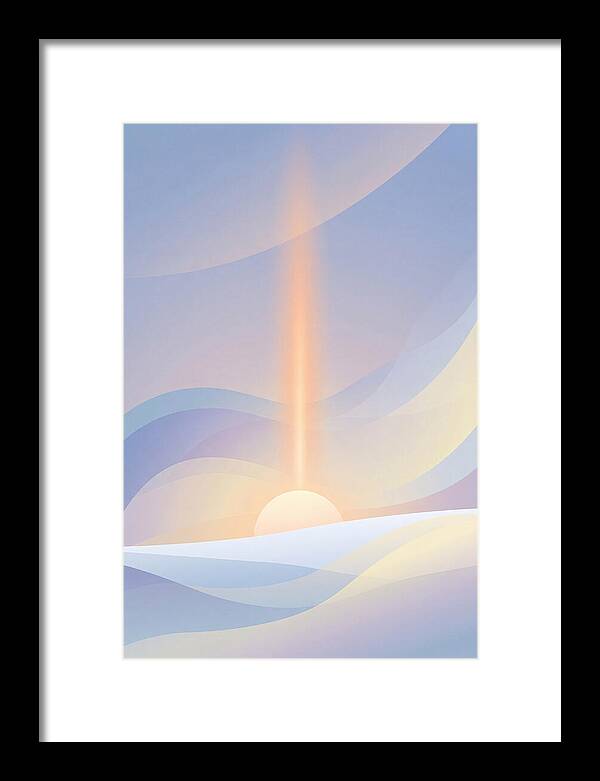 Solar Pillar Above The Horizon