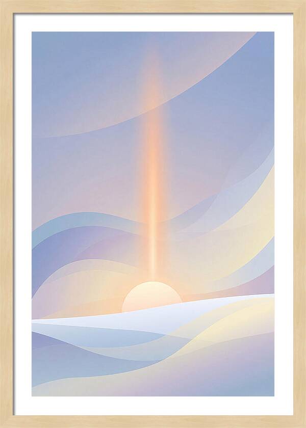 Solar Pillar Above The Horizon