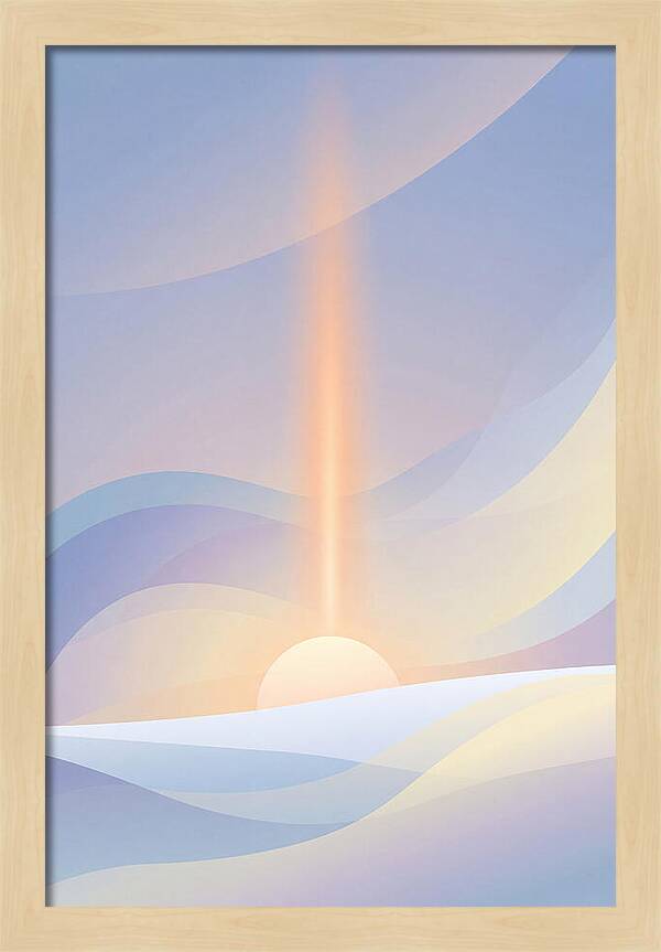 Solar Pillar Above The Horizon
