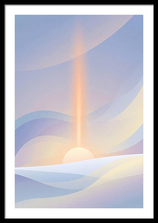 Solar Pillar Above The Horizon