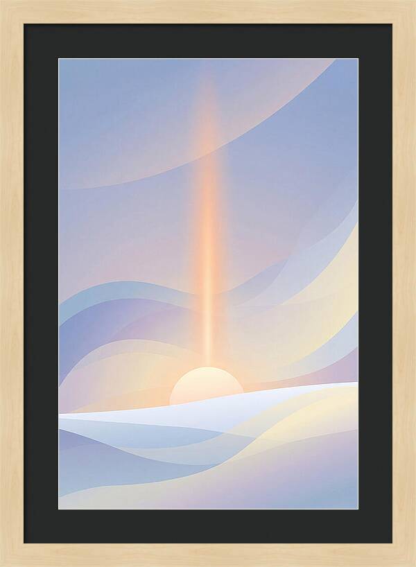 Solar Pillar Above The Horizon