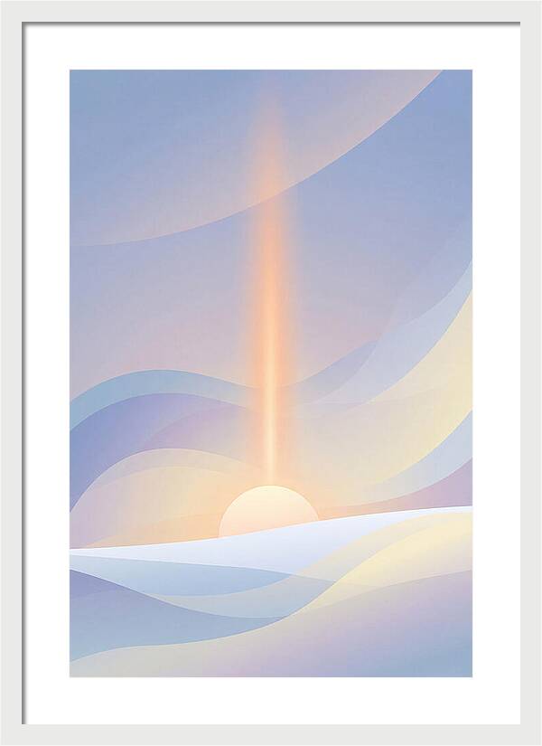 Solar Pillar Above The Horizon