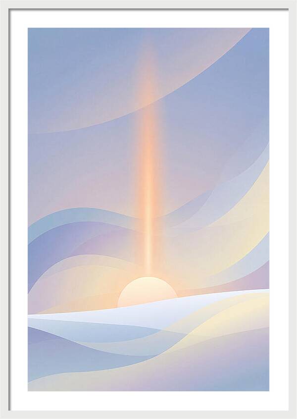 Solar Pillar Above The Horizon