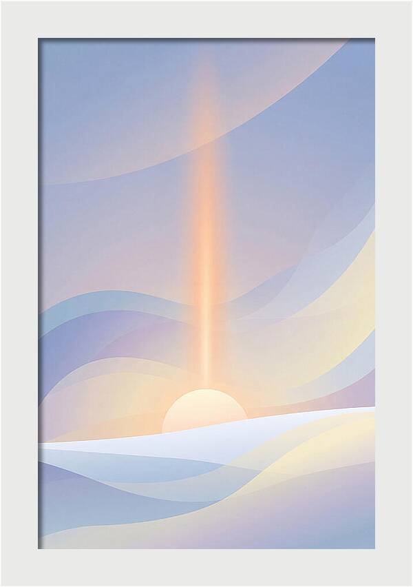 Solar Pillar Above The Horizon