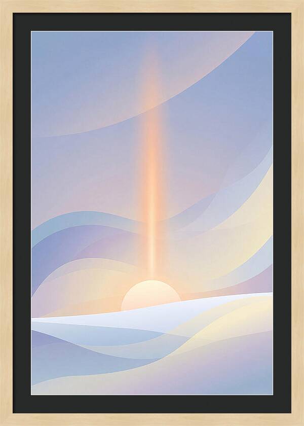 Solar Pillar Above The Horizon