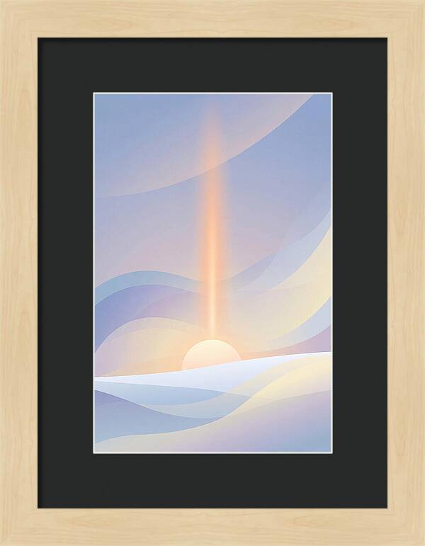 Solar Pillar Above The Horizon