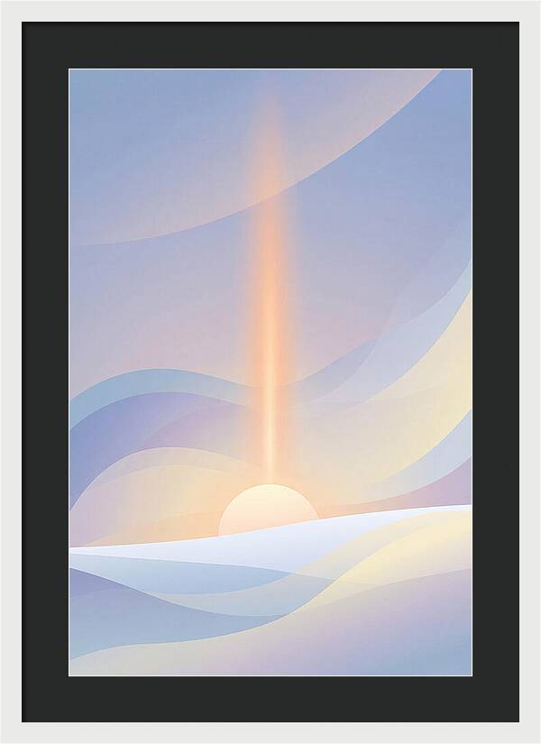 Solar Pillar Above The Horizon