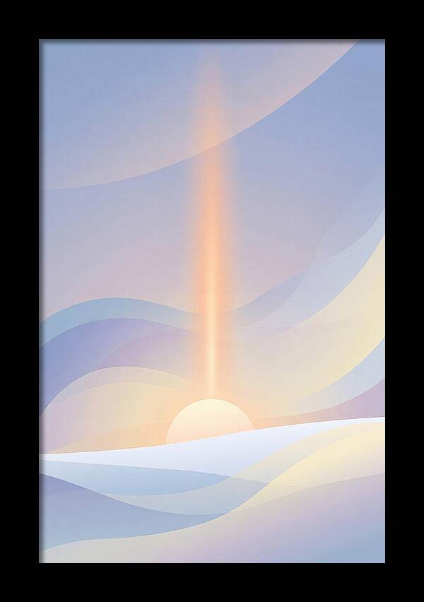 Solar Pillar Above The Horizon