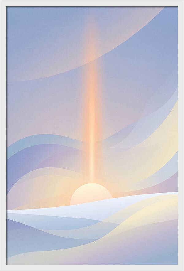 Solar Pillar Above The Horizon