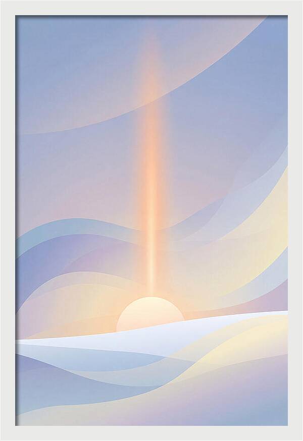 Solar Pillar Above The Horizon