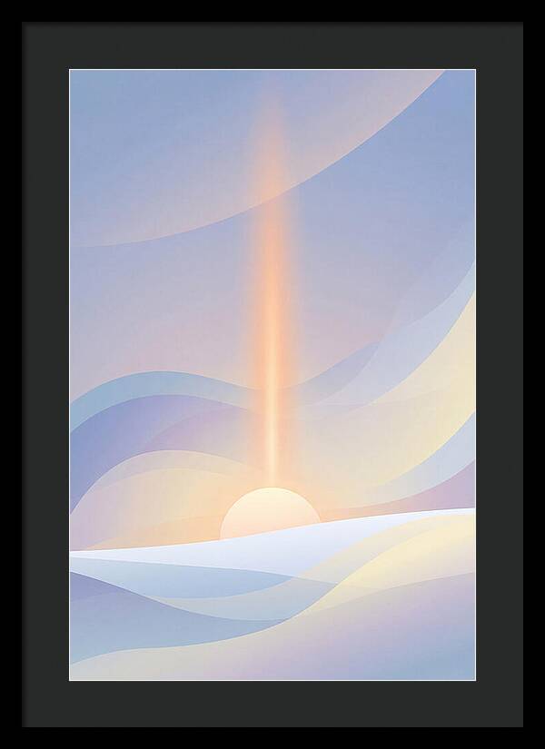Solar Pillar Above The Horizon