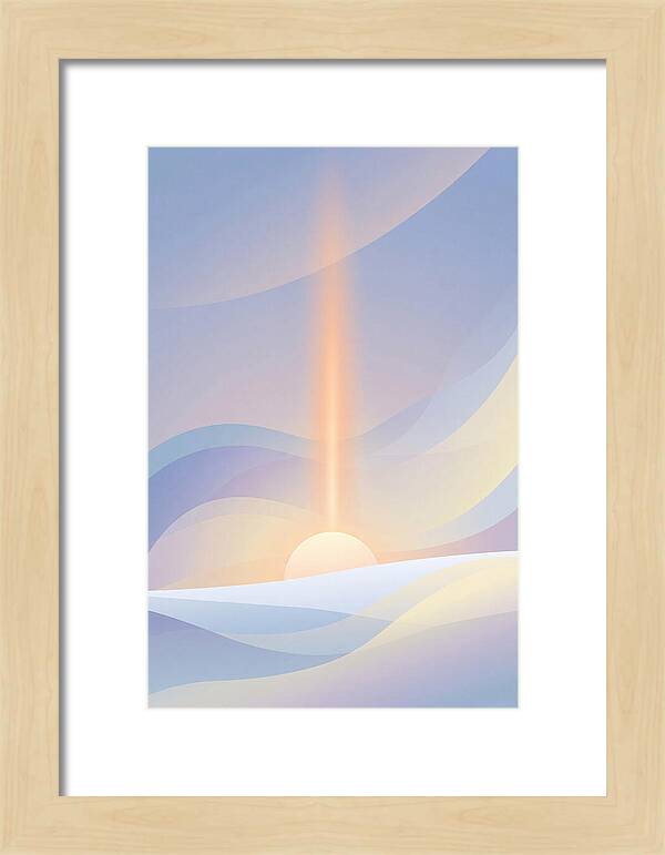 Solar Pillar Above The Horizon