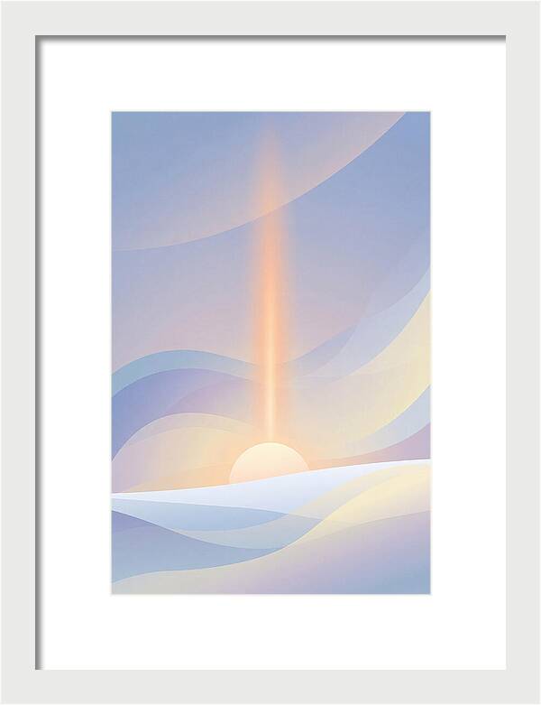 Solar Pillar Above The Horizon