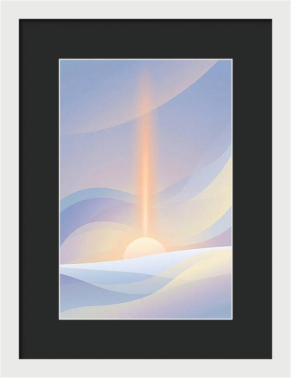 Solar Pillar Above The Horizon