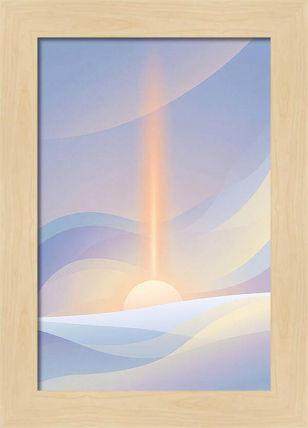 Solar Pillar Above The Horizon