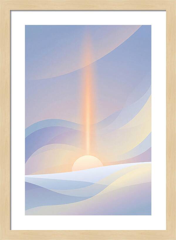 Solar Pillar Above The Horizon