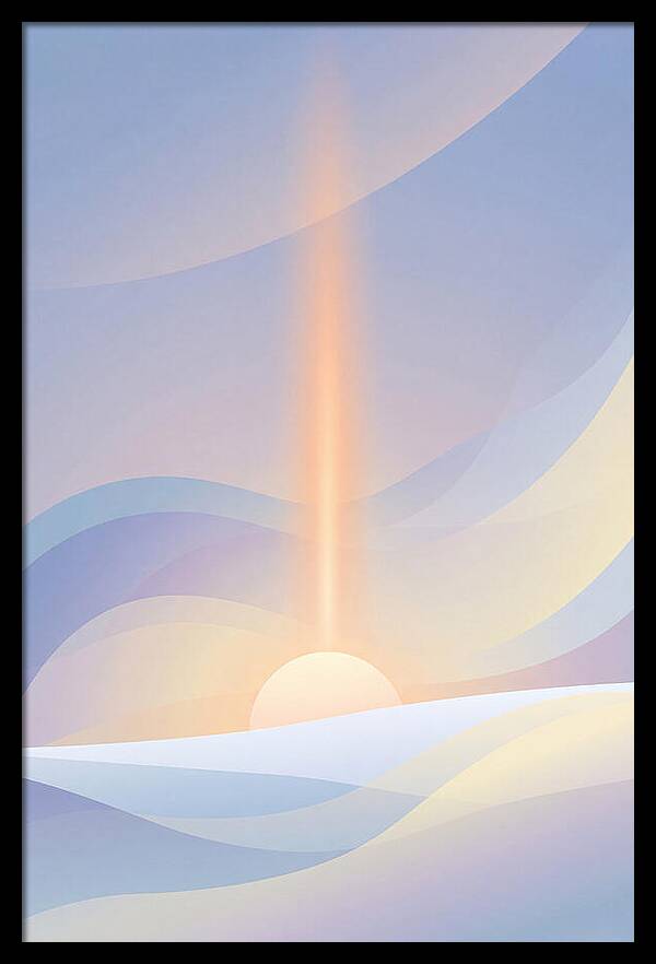 Solar Pillar Above The Horizon