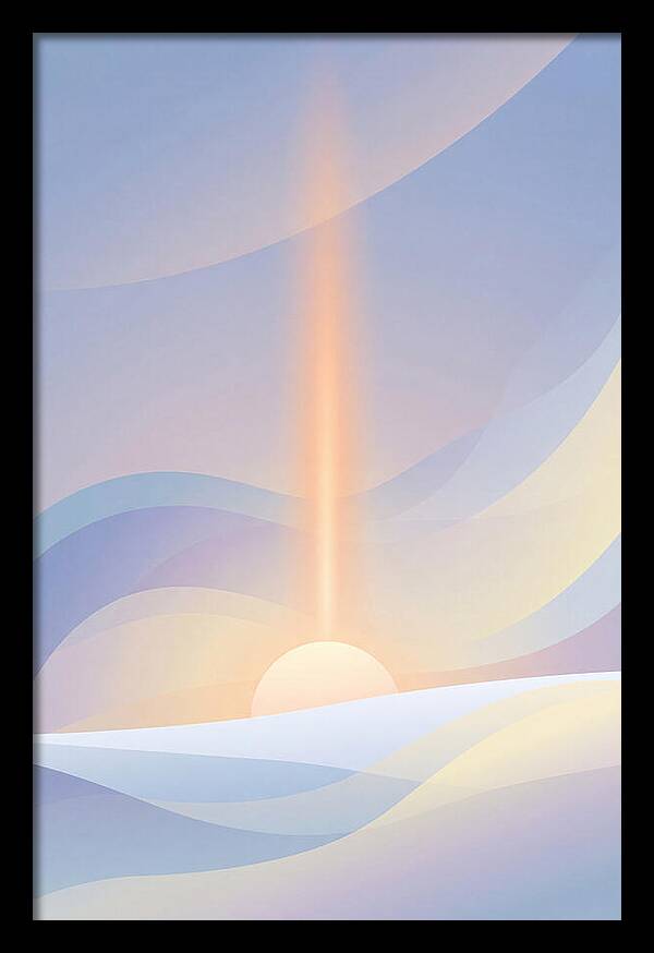 Solar Pillar Above The Horizon