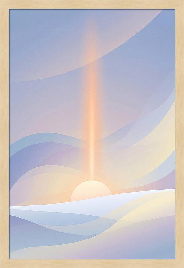 Solar Pillar Above The Horizon