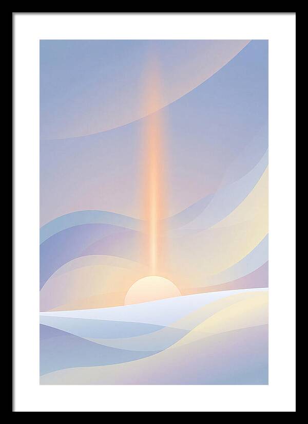 Solar Pillar Above The Horizon