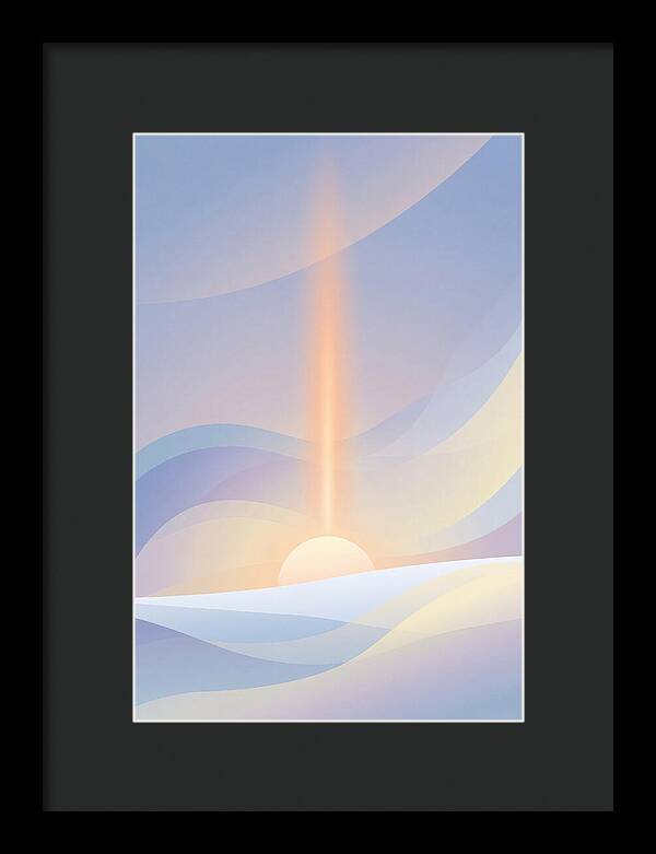 Solar Pillar Above The Horizon