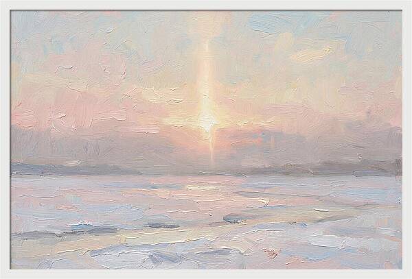 Solar Pillar Over Ice