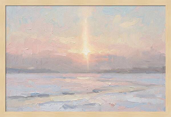 Solar Pillar Over Ice