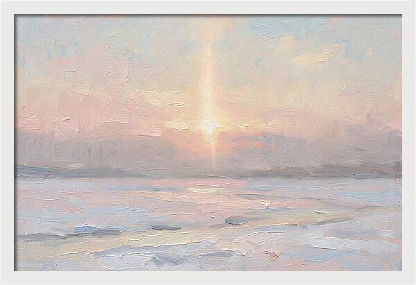 Solar Pillar Over Ice