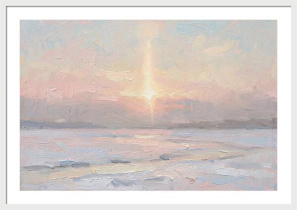 Solar Pillar Over Ice