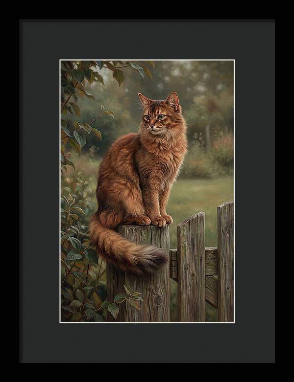 Somali Cat In A Garden