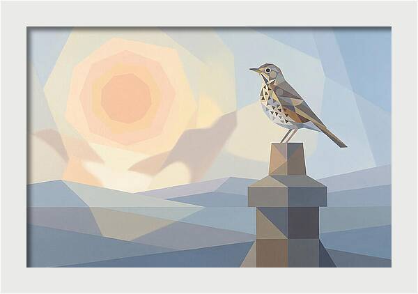 Song Thrush On A Chimney Pot