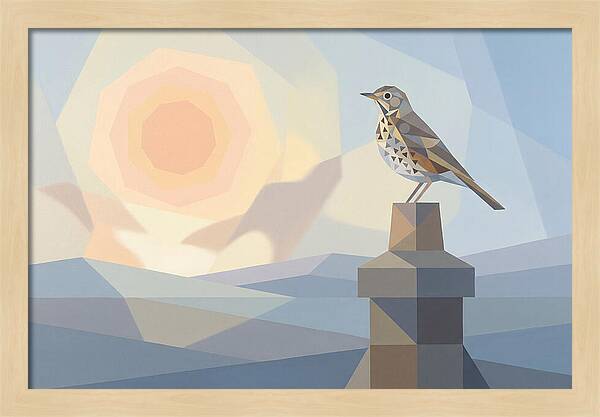 Song Thrush On A Chimney Pot