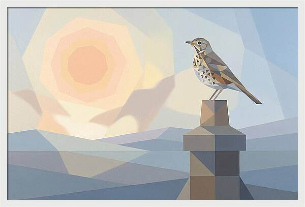 Song Thrush On A Chimney Pot