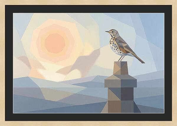 Song Thrush On A Chimney Pot