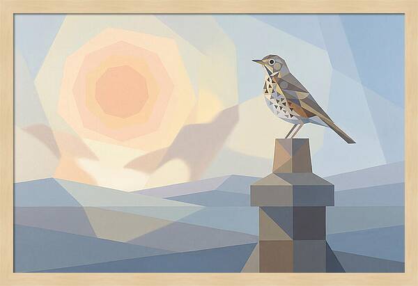 Song Thrush On A Chimney Pot