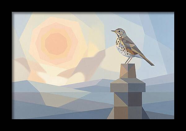 Song Thrush On A Chimney Pot