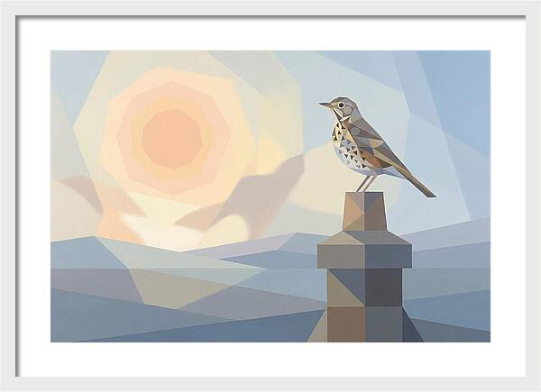 Song Thrush On A Chimney Pot