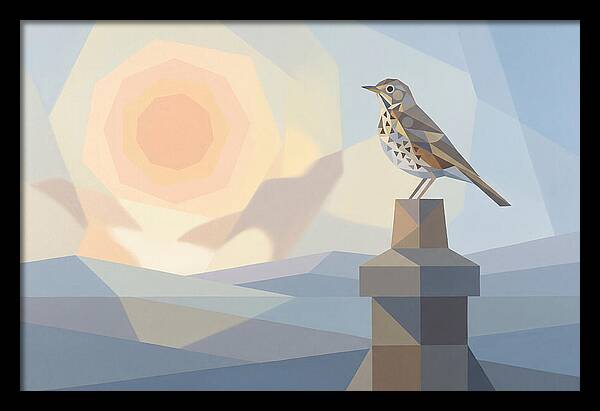 Song Thrush On A Chimney Pot