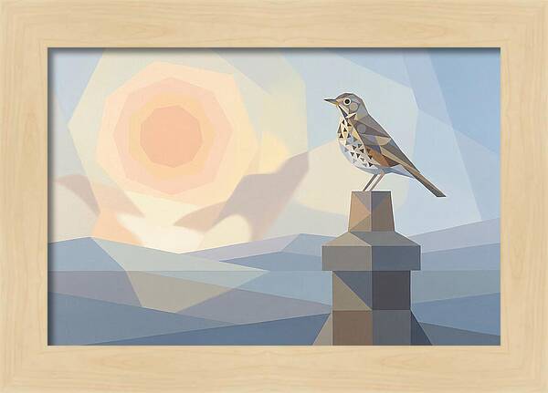 Song Thrush On A Chimney Pot