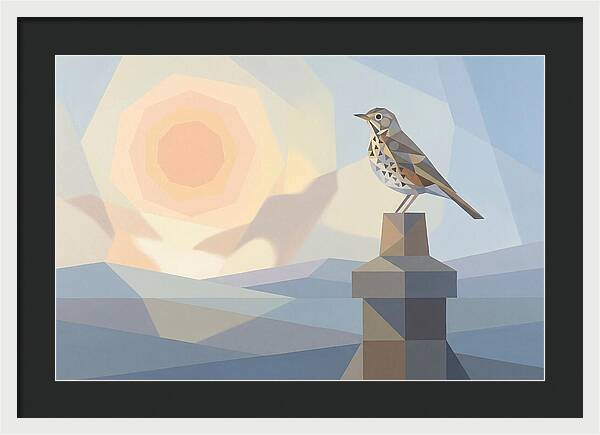 Song Thrush On A Chimney Pot