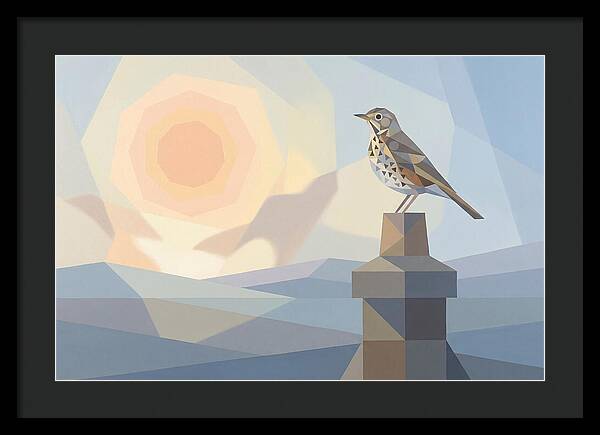 Song Thrush On A Chimney Pot