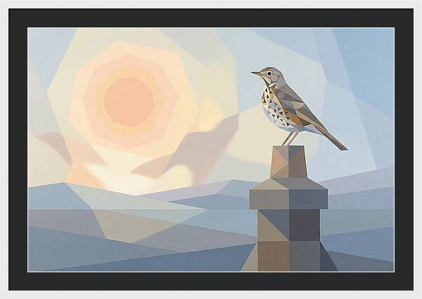 Song Thrush On A Chimney Pot